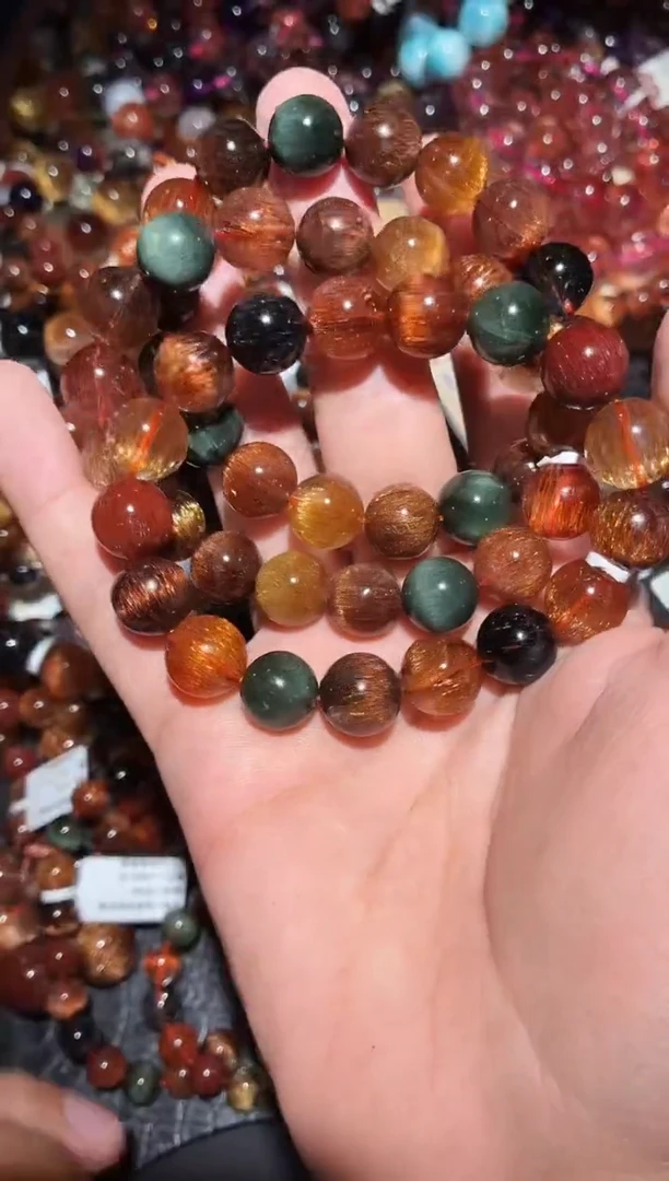 未镶嵌手链水晶彩发单圈A12（多样性发其一）