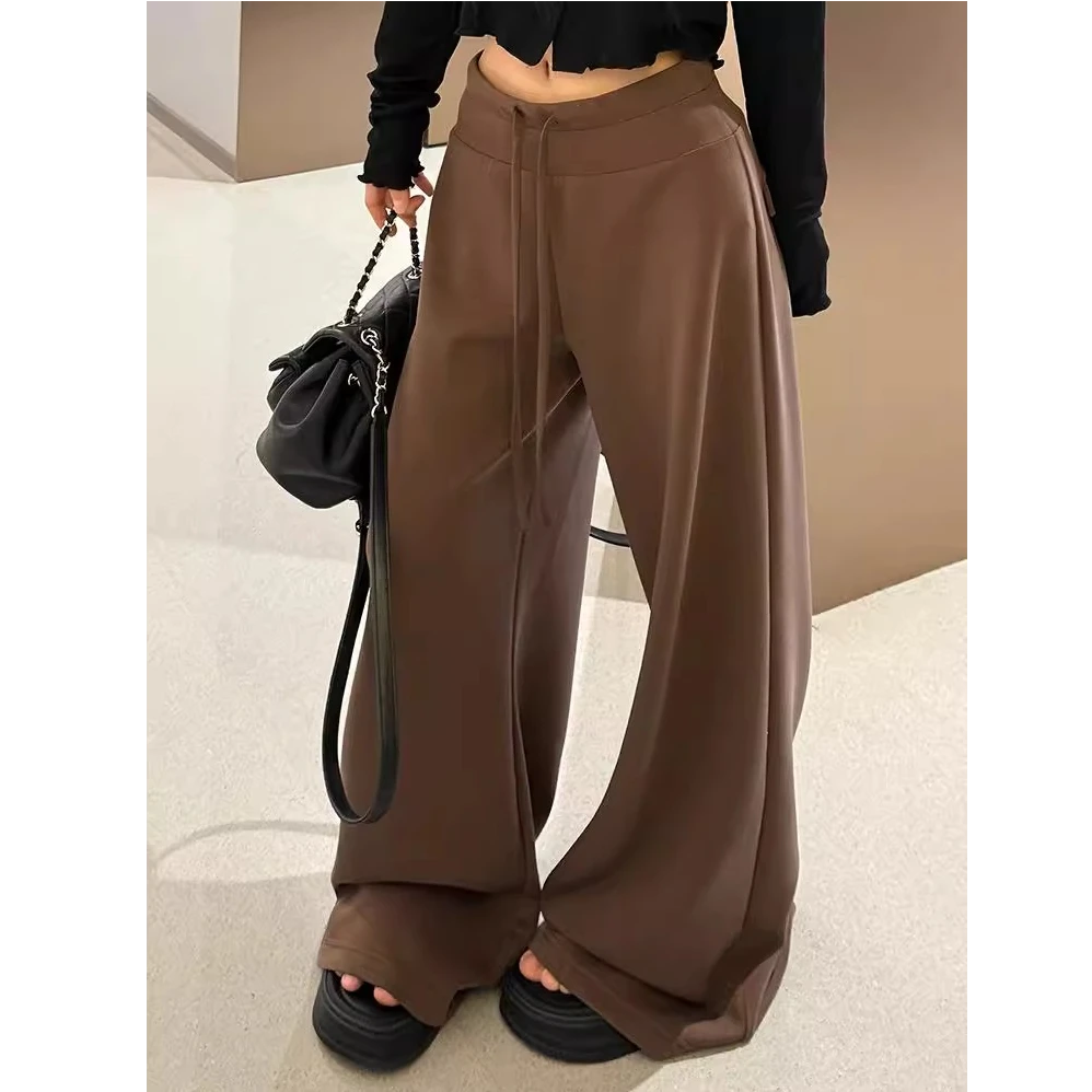 【秋冬上新】松弛慵懒风面膜裤！加厚雅赛尔百搭舒适高腰加绒阔腿裤