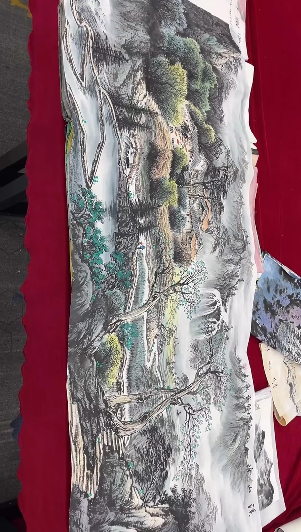 真人名画手工手绘