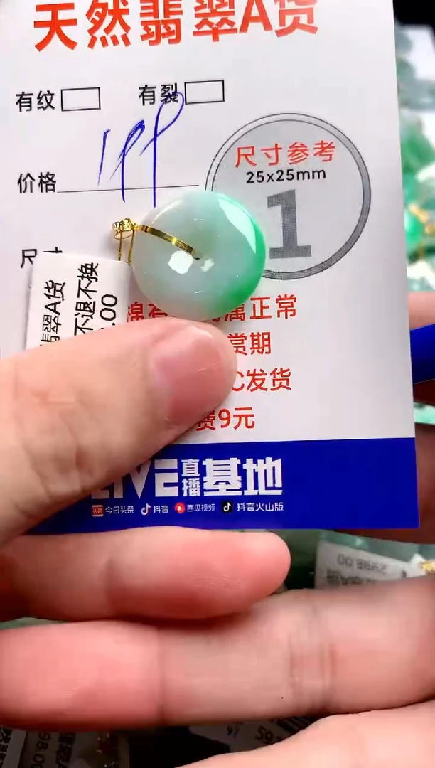 翡翠18K金镶嵌颈饰0195514106