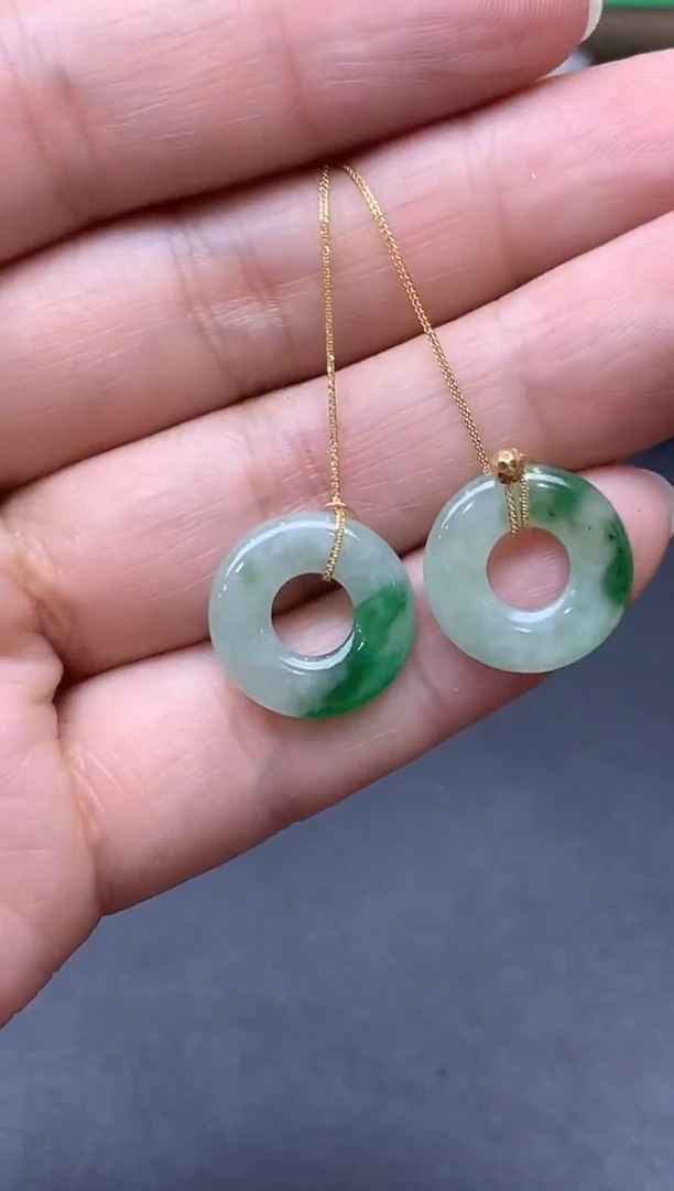 颈饰18K金镶嵌翡翠141-中国好珍宝