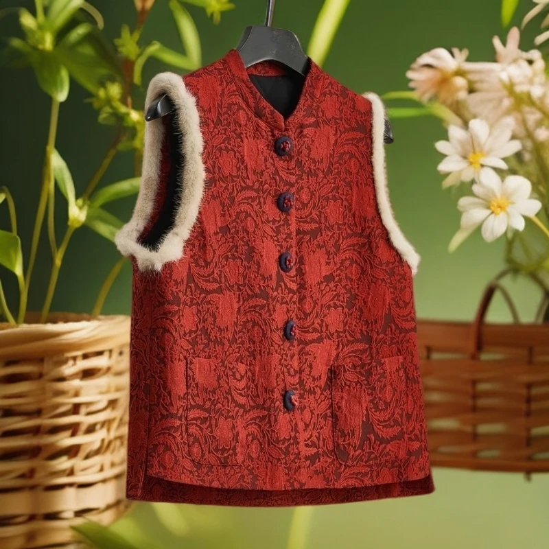 中国风新中式女士精品马甲时尚加棉款【锦绣·红运】