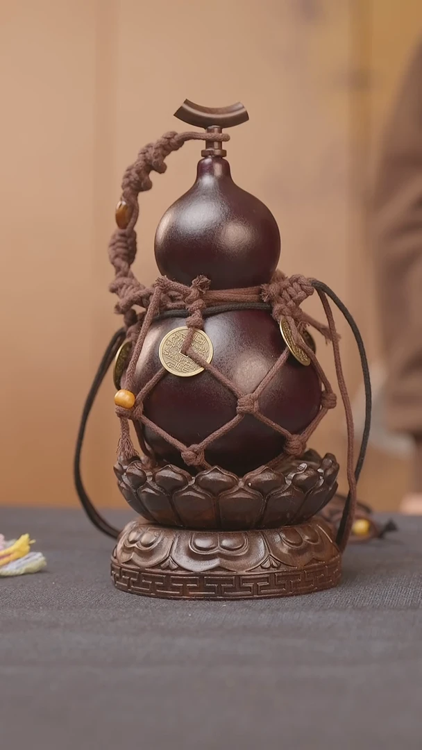 743号链接精品大漆葫芦现货现发[一物一拍]不包含莲花底座