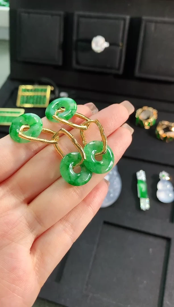 【闪购商品】翡翠耳饰银S925镶嵌不挑不选 多样性发货 发其一