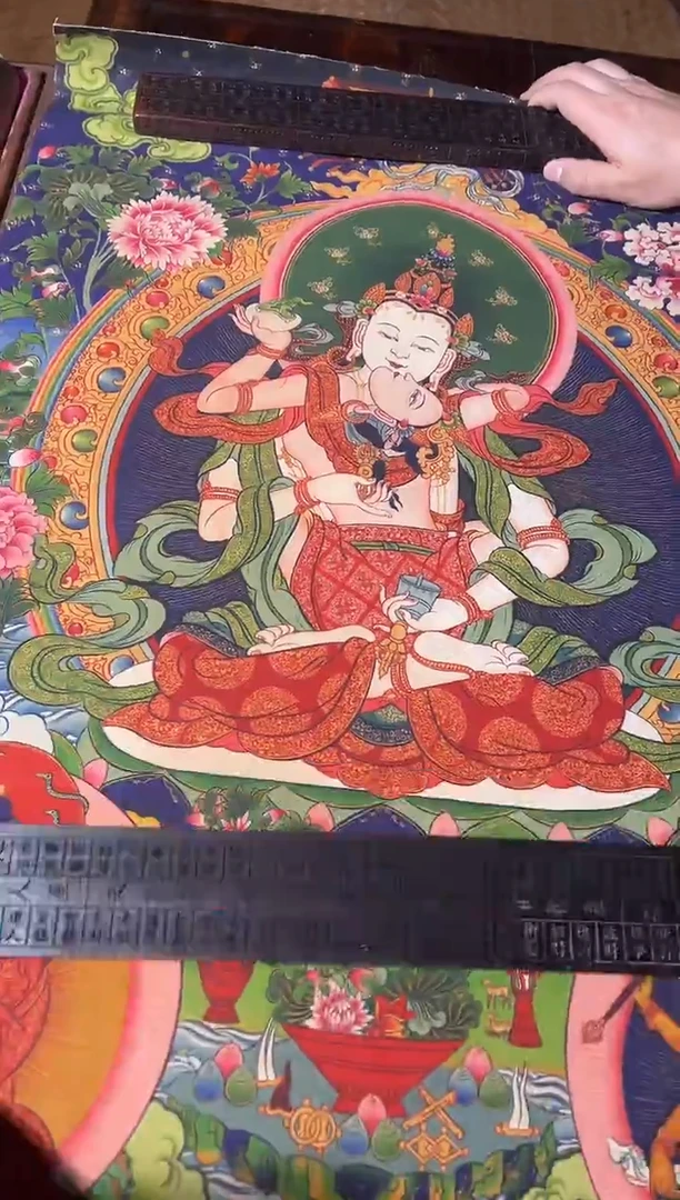 卷轴画菊菊唐卡tk