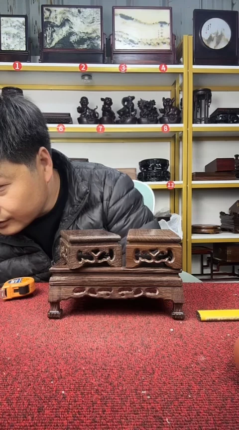 木鸡翅木长方底座共3个：20*12.5*8CM/1个  13*8CM/2个