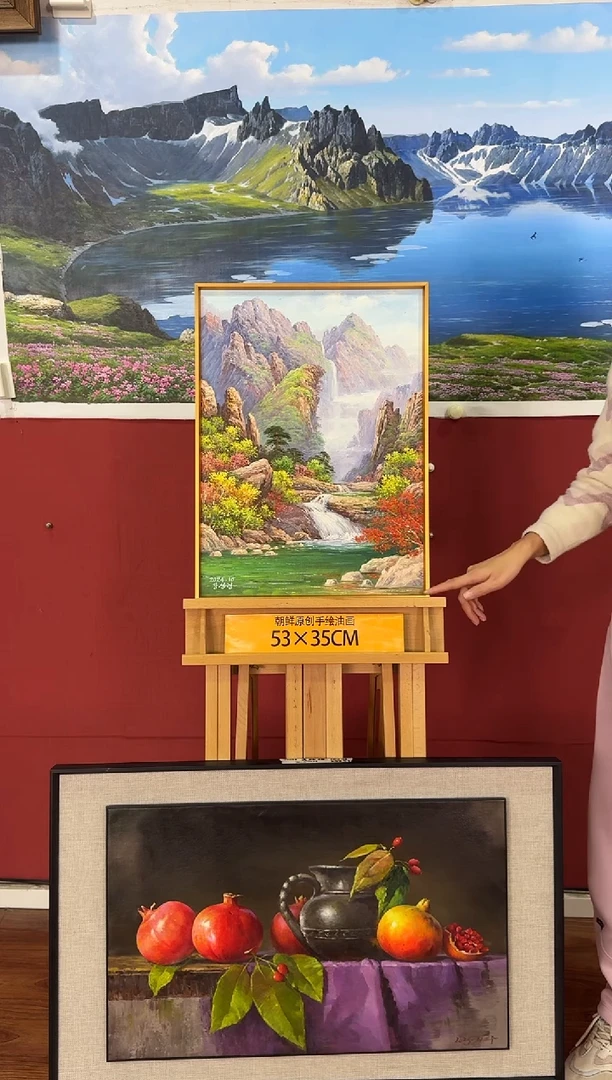 油画【5号】朝鲜原创纯手绘孤品油画