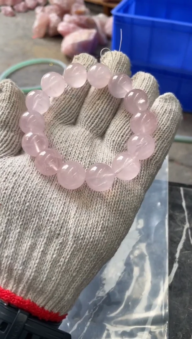 【闪购商品】芙蓉石手串未镶嵌天然粉水晶手串拍3单99发1