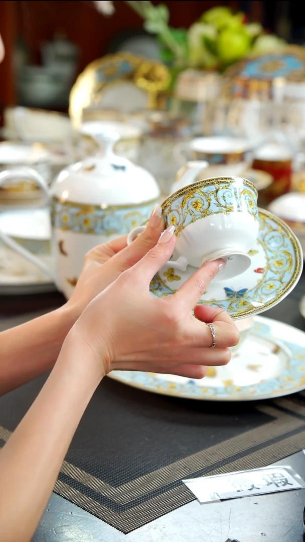 瓷片咖啡杯碟1套