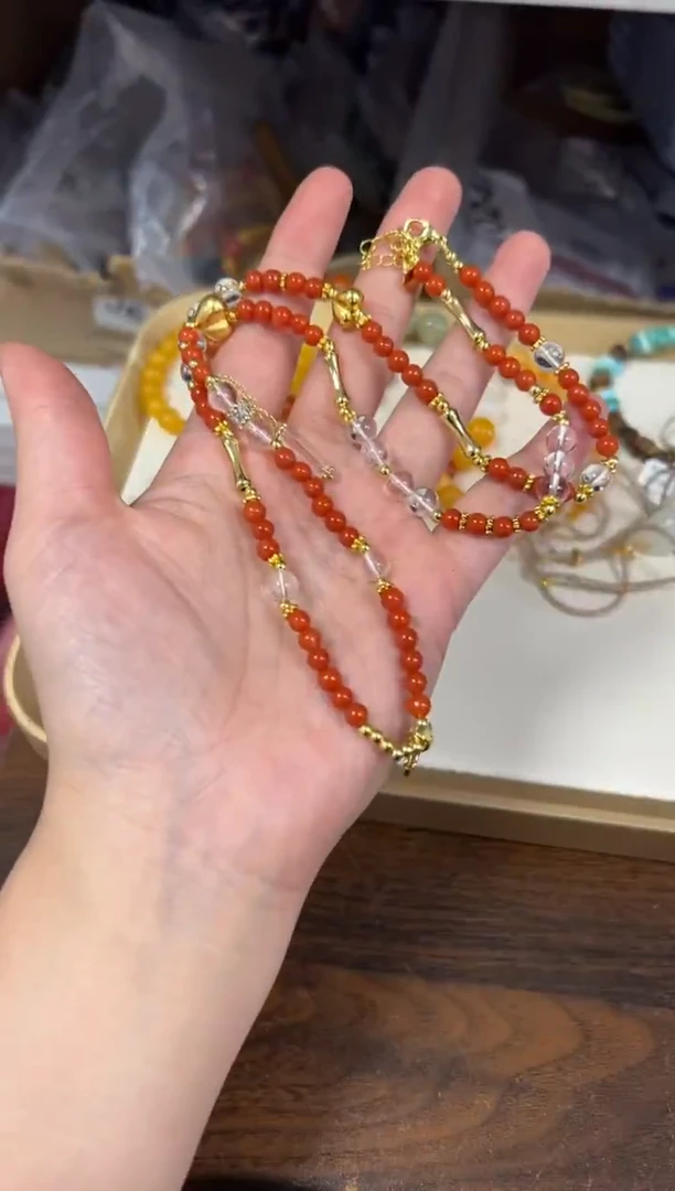 项链未镶嵌南红玛瑙孤品南红玛瑙水晶设计款项链[2511]