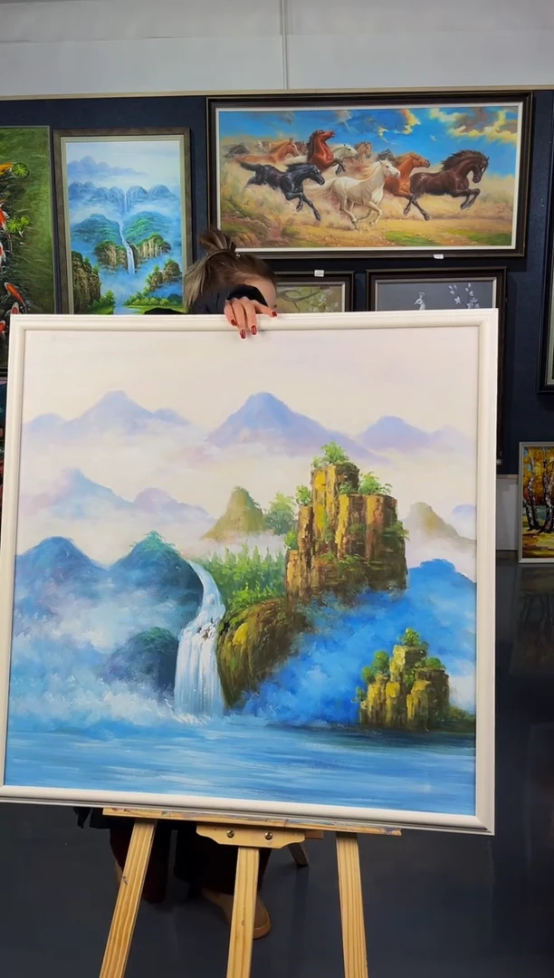 【闪购商品】油画22号 80*80 山水-手绘油画