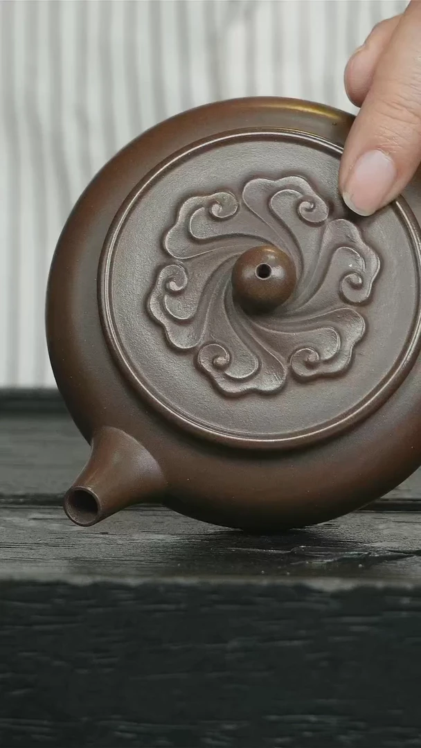 【闪购商品】紫砂茶壶革紫泥祥云婉灯