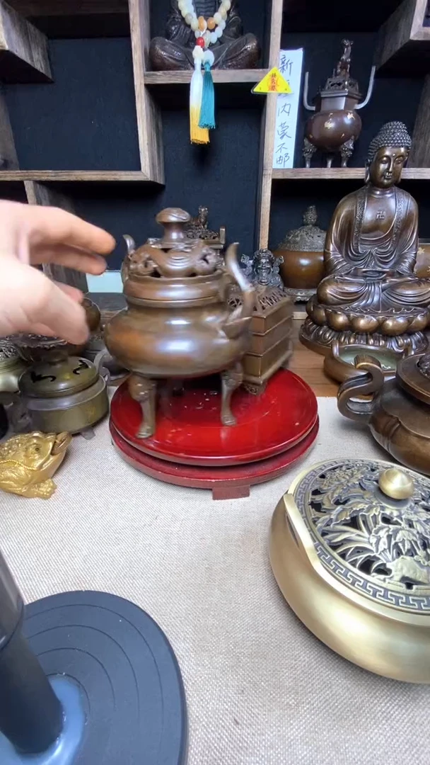 【闪购商品】苏工 普工精品铜 摆件熏香炉