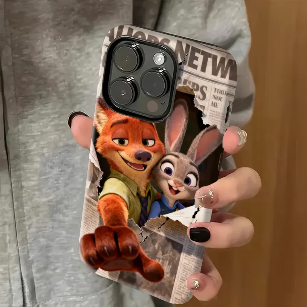 报纸朱迪尼克适用于苹果17华为vivo创意防摔oppo创意可爱手机壳