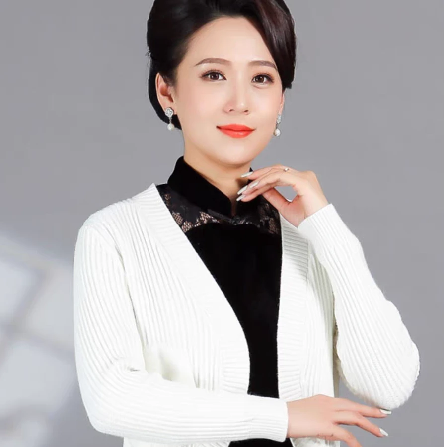 YMJ-白色春秋针织短外套