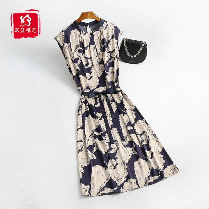 香云真丝纱连衣裙女 宽松 桑蚕丝长裙子 2025夏季