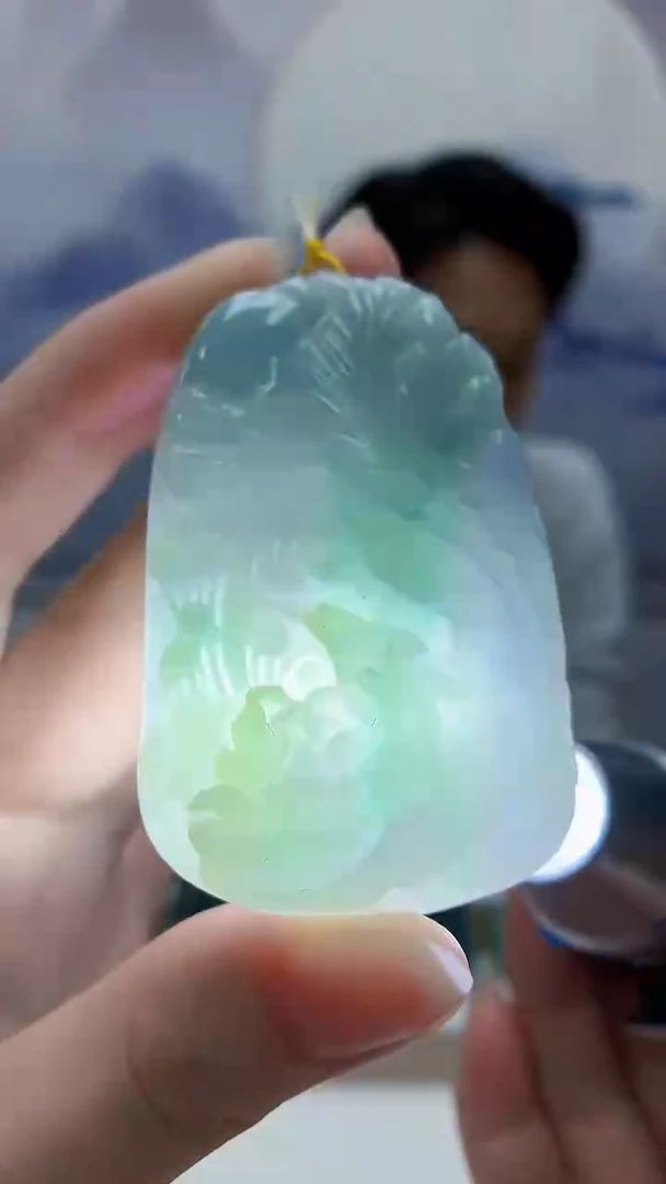 未镶嵌定制翡翠1502ry-毛货挂件27