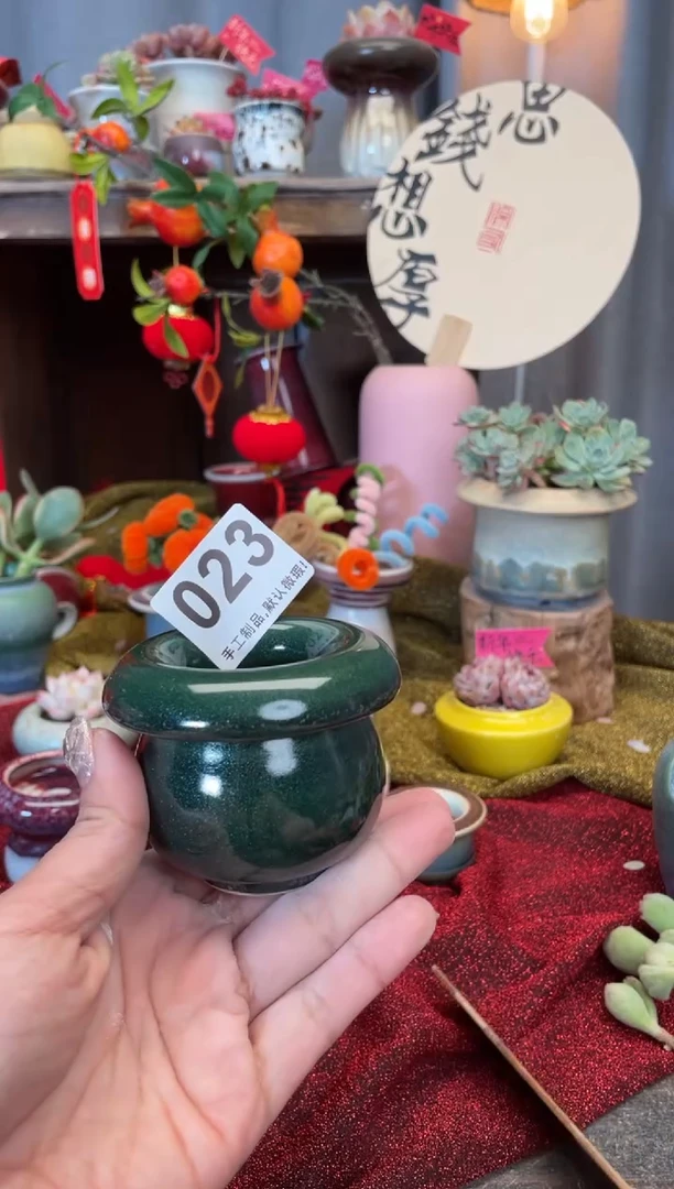 【闪购商品】摆件023知木小芳花盆编号