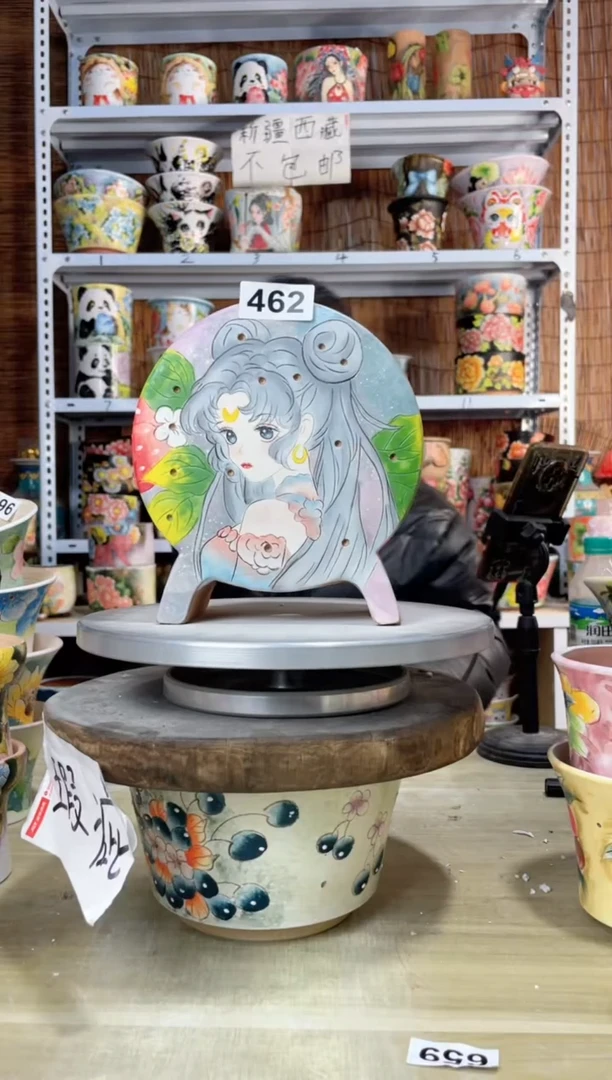 【闪购商品】摆件462陶花岛多肉陶瓷花盆罐——微瑕