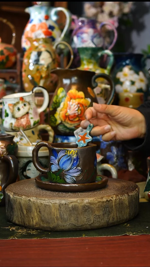 陶瓷175景德镇手工手绘釉下彩