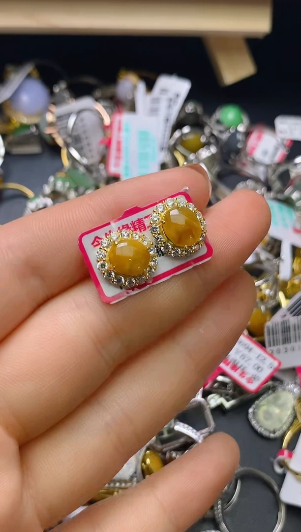 银S925镶嵌戒指翡翠百内无证书