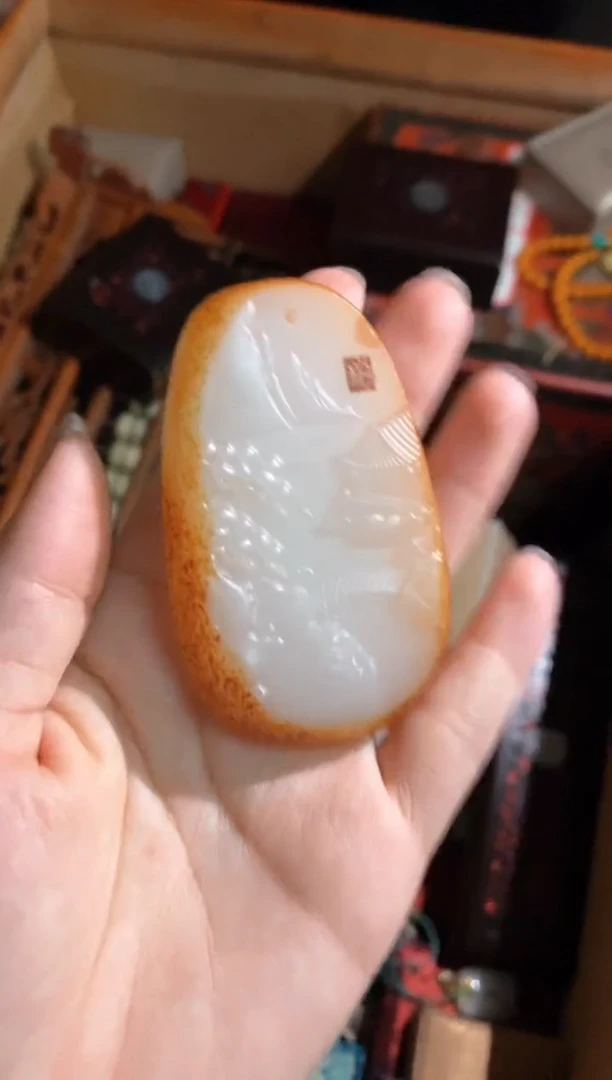 颈饰未镶嵌和田玉（子料）永玉阁精品专属摆件