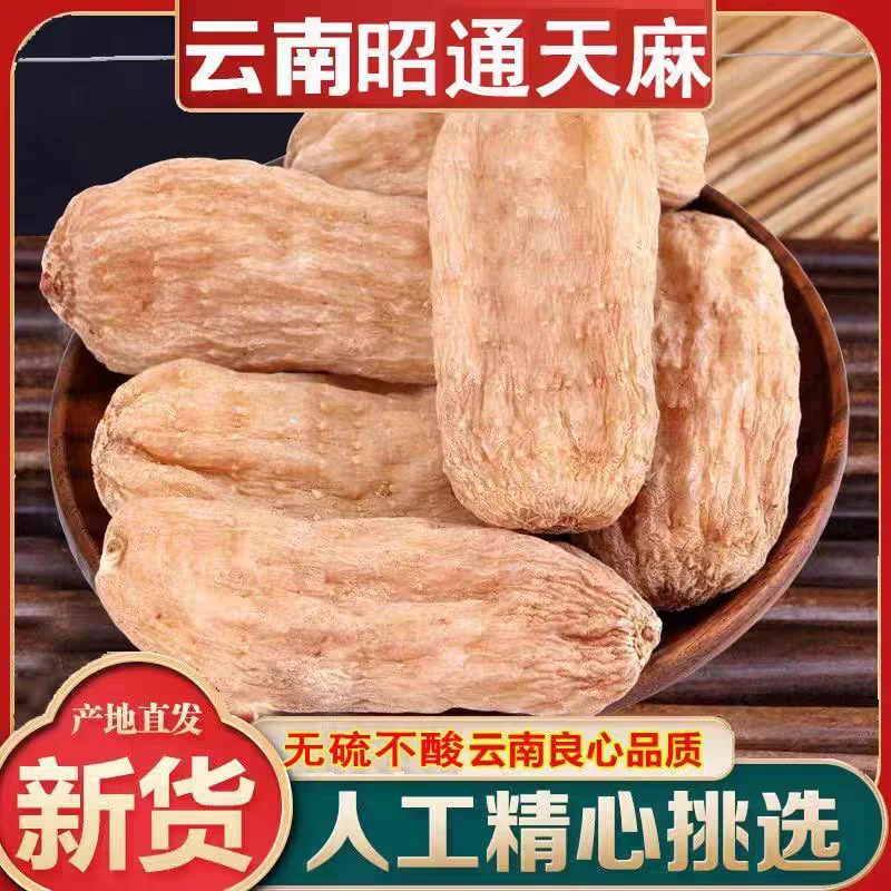 正宗云南昭通小草坝乌天麻干货可打粉林下彷野种植产地直供