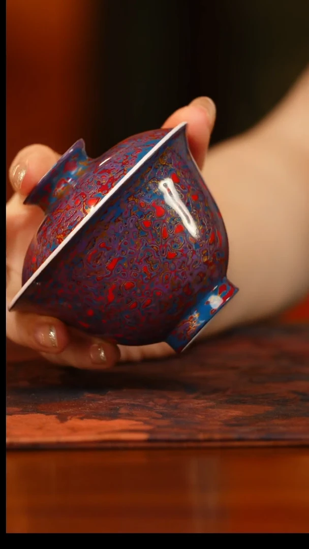 得谷造物大漆内粉系列-斗笠盖碗