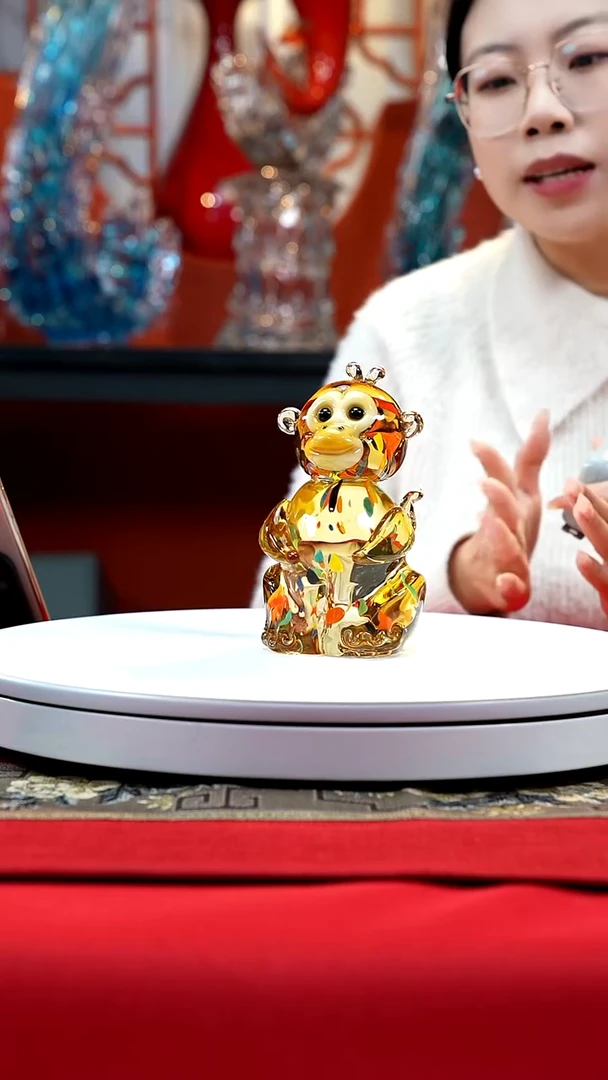 手工艺品琉璃灵猴