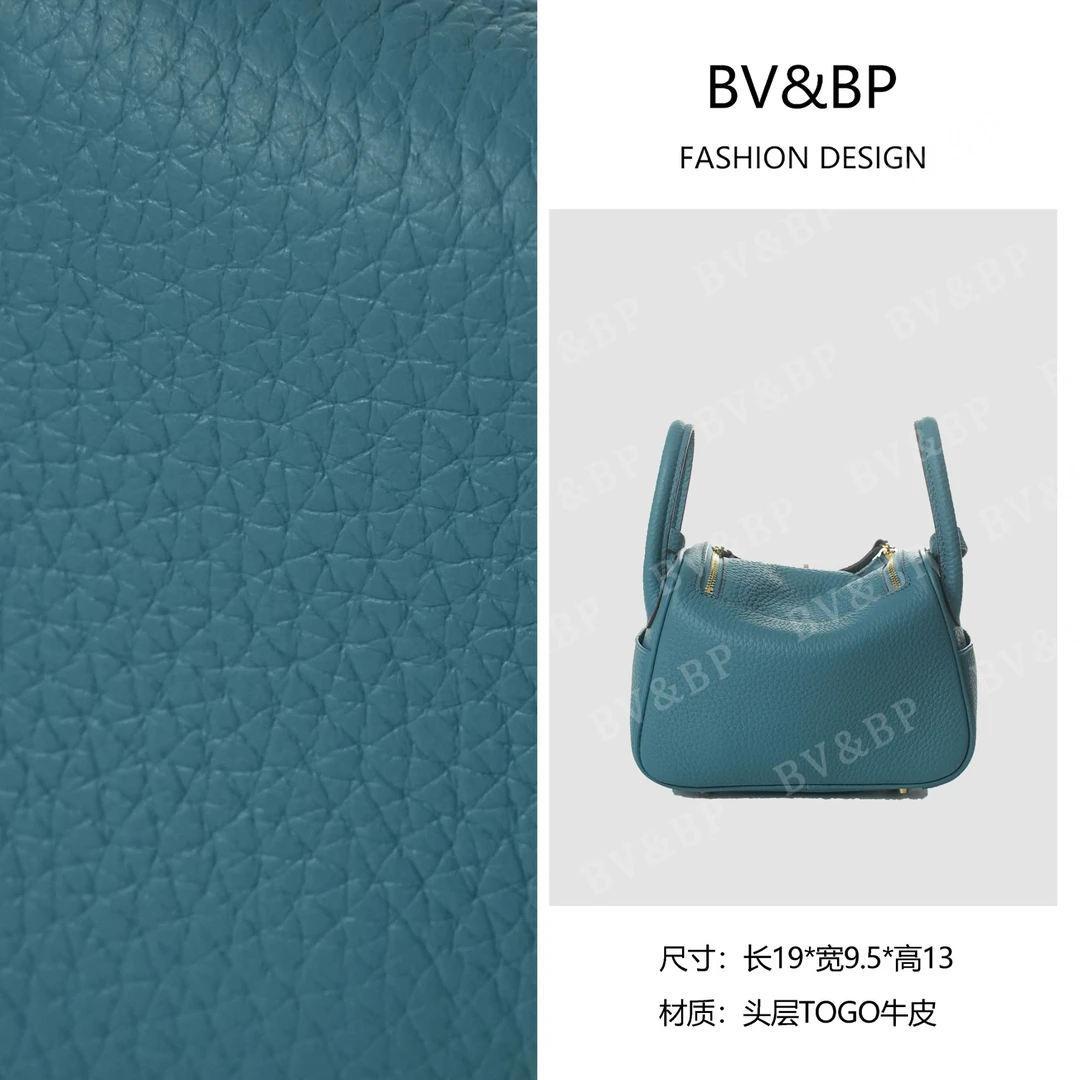 BV&BP· 原创设计高定手提单肩真拼接斜挎包9962-蓝色