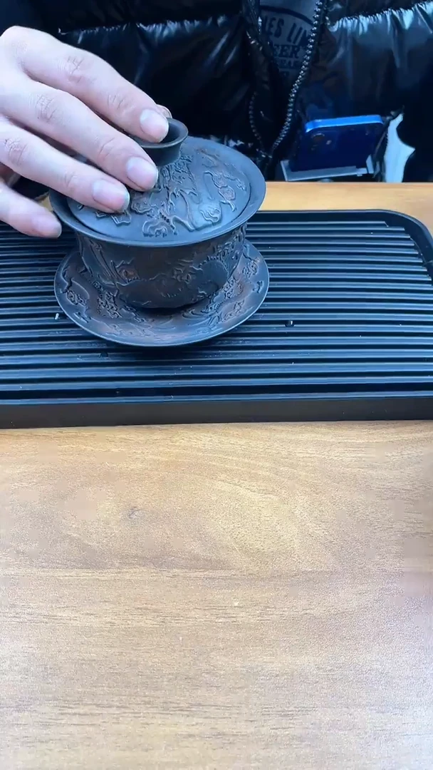 【闪购商品】瓷片紫陶三才盖碗紫陶三才盖碗紫陶三才盖碗紫陶