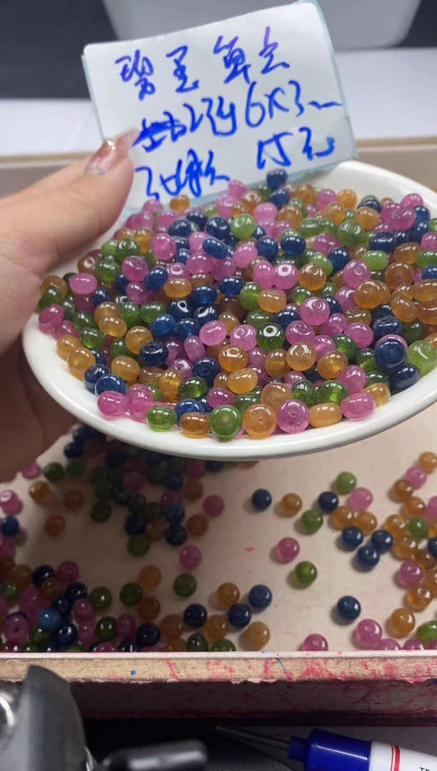 【闪购商品】碧玺颈饰未镶嵌w2099碧*玺算盘6*3mm*30颗