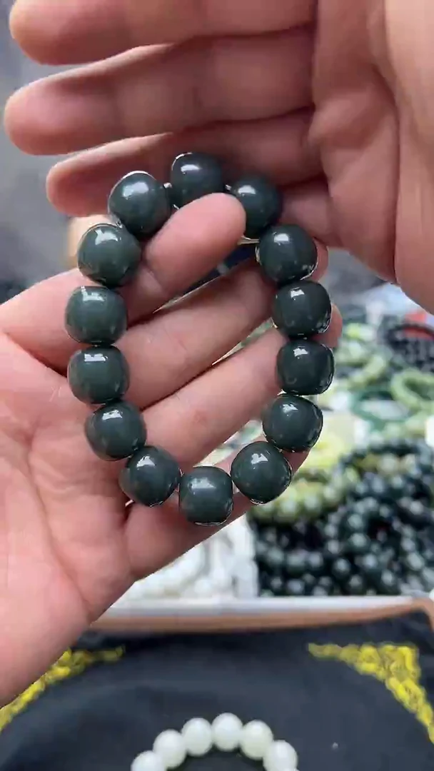 手串未镶嵌和田玉纯天然新疆且末蓝16