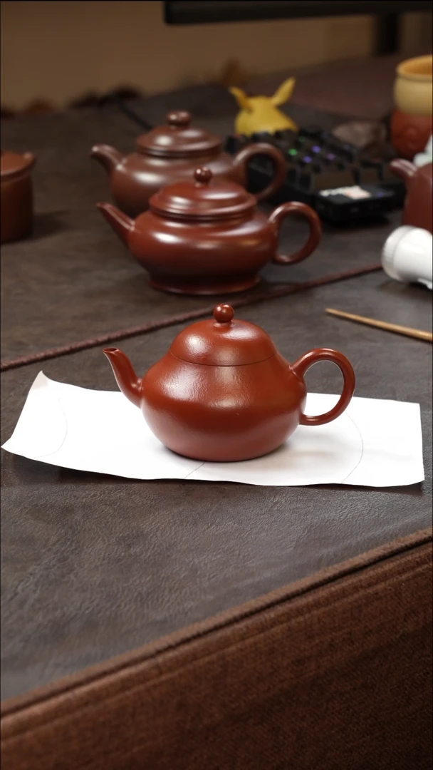 茶壶紫砂壶·8888朱泥梨形150cc