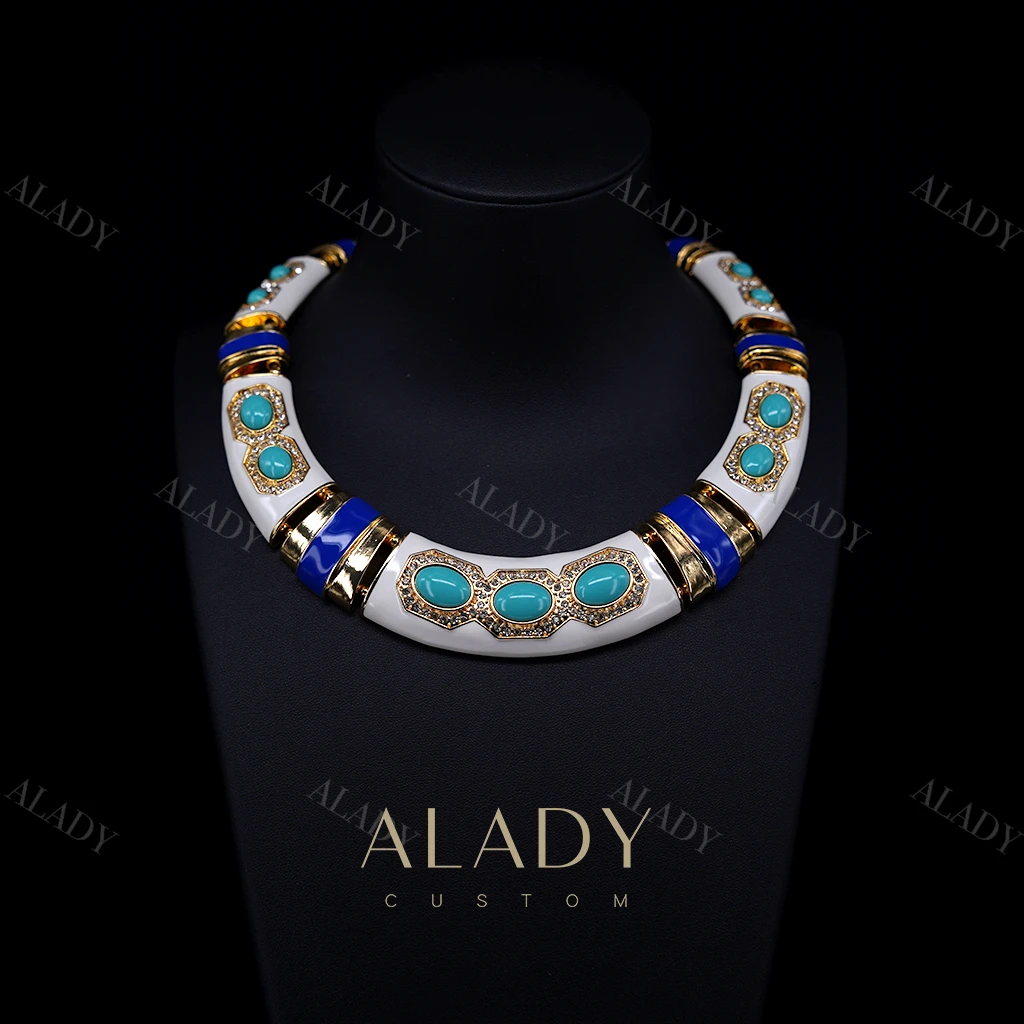 合金项链 【金蓝绮梦】个性小众高贵典雅项链