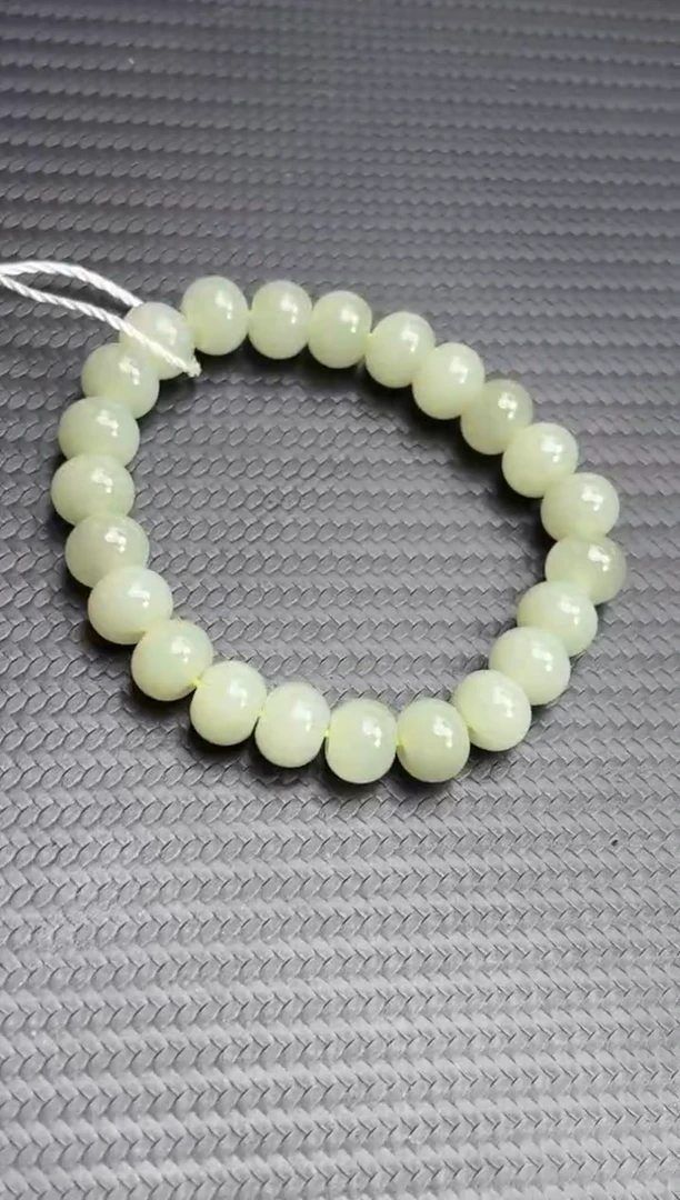 未镶嵌手串和田玉且末近矿微色差卡10算盘珠手串