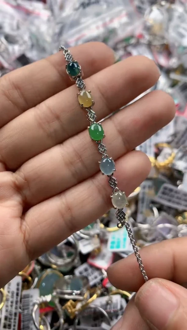 银S925镶嵌戒指翡翠333    2