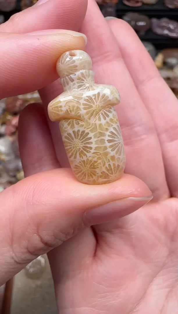 颈饰未镶嵌硅化珊瑚（珊瑚玉）140