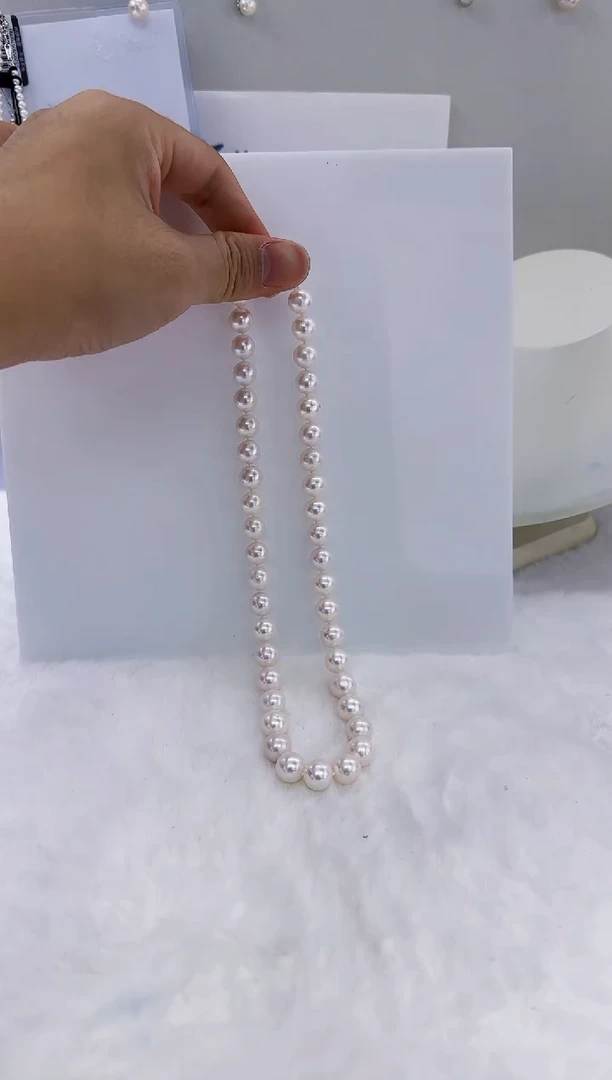 未镶嵌淡水珍珠DA曼塔珍珠串链9-11 y162