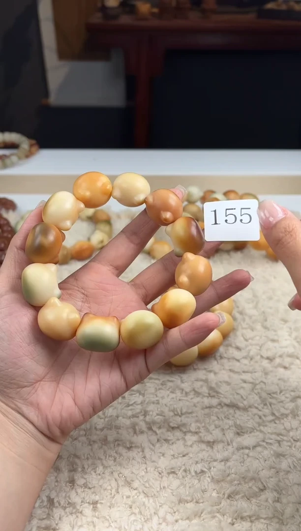 【闪购商品】菩提根/象牙果手串22猫头（155）