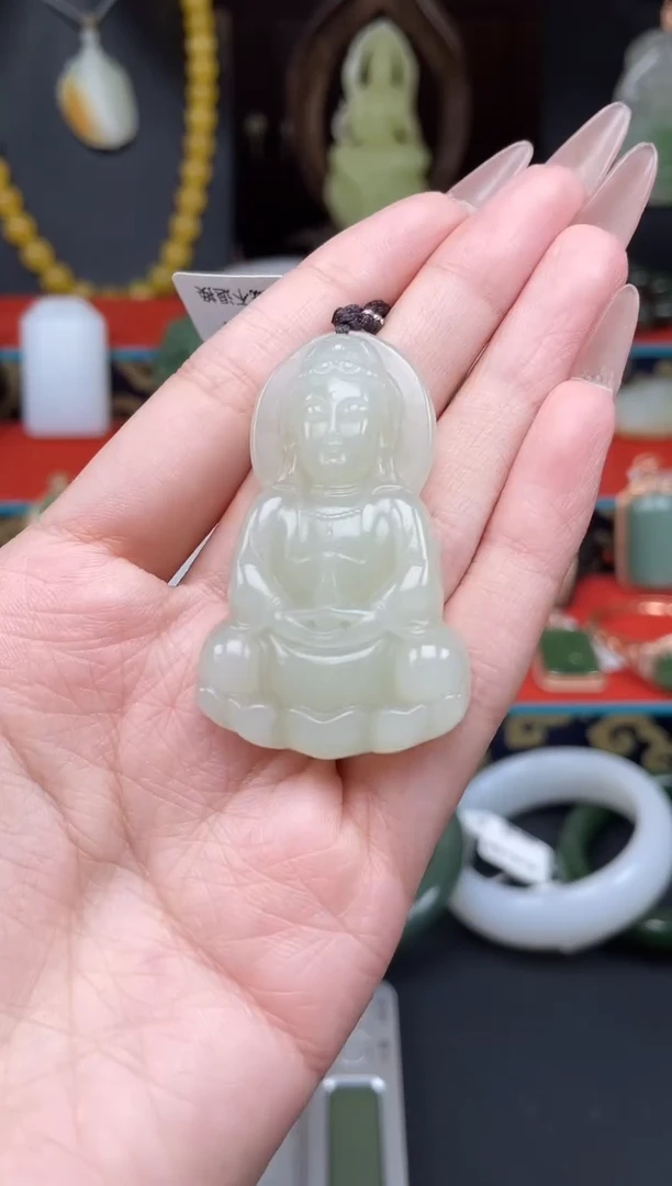 和田玉未镶嵌颈饰吊坠h030