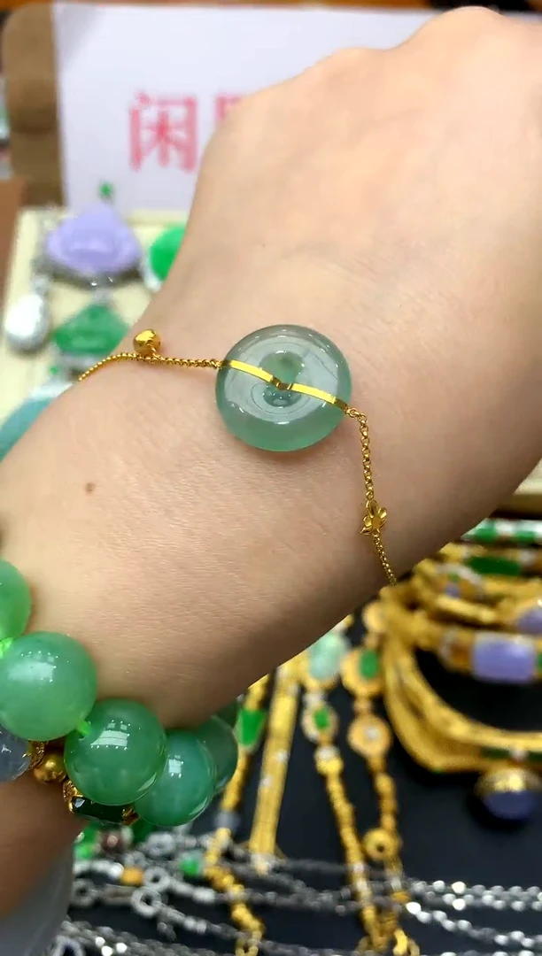 颈饰18K金镶嵌翡翠208-中国好珍宝