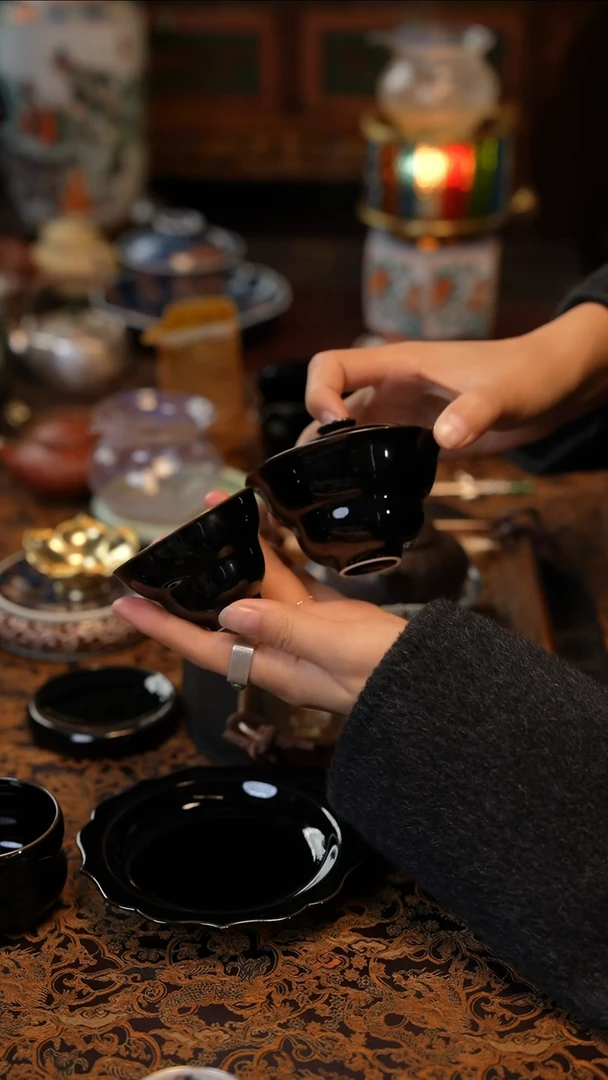 乐*璐盖碗杯子 景德镇陶瓷福利款