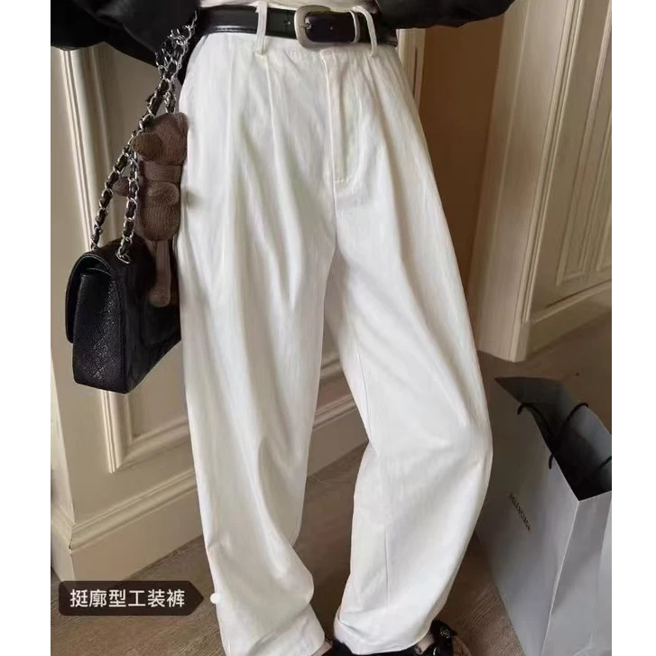 飒酷挺括工装裤洋气有型AA街头感宽松高腰休闲裤女秋
