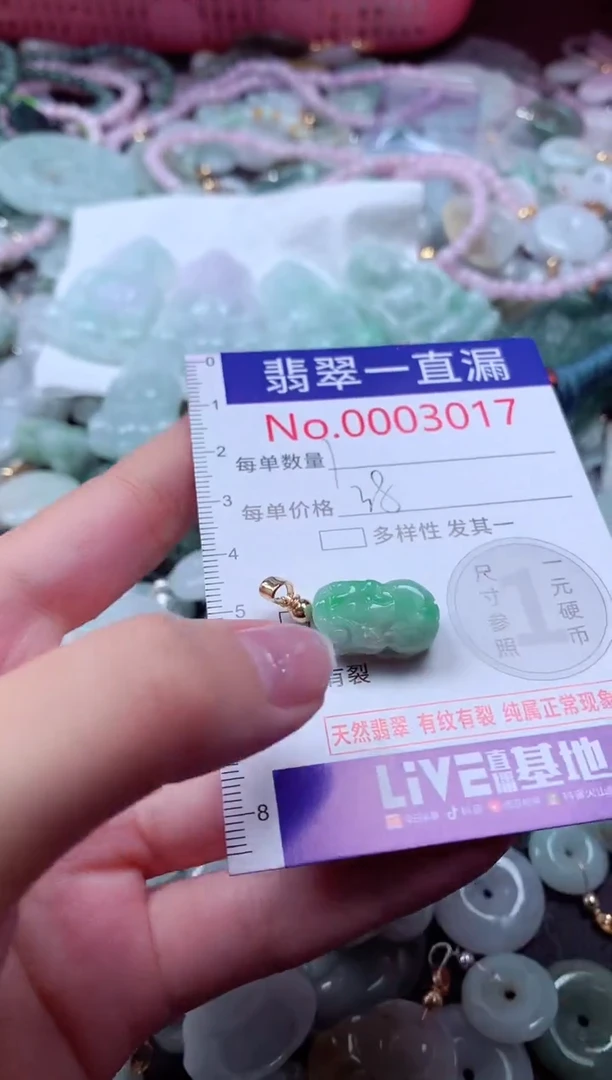 翡翠未镶嵌吊坠(不含链)3017