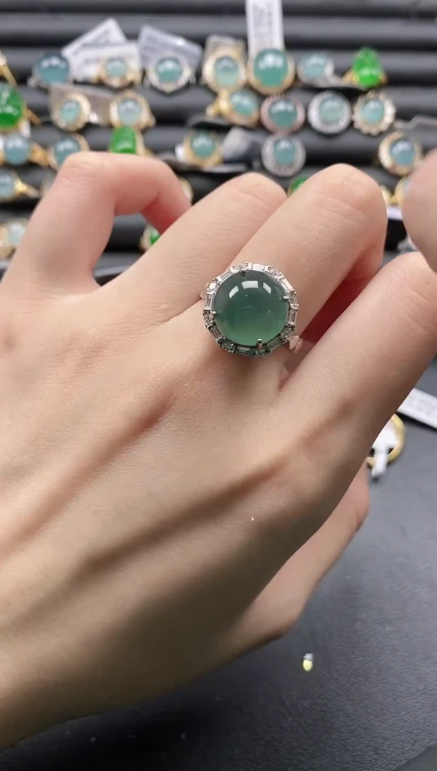 【闪购商品】翡翠戒指银S925镶嵌1111