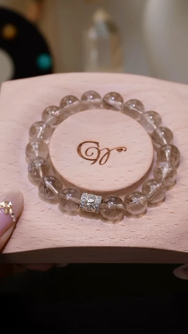 未镶嵌手串水晶发晶手串