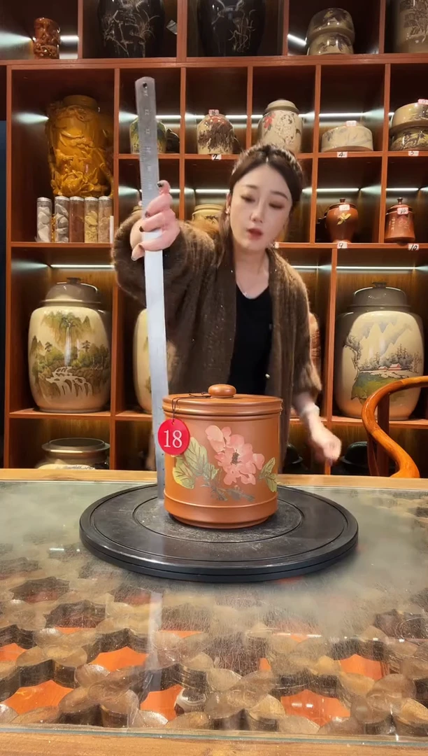 罐云南建水紫陶复烧茶罐@18