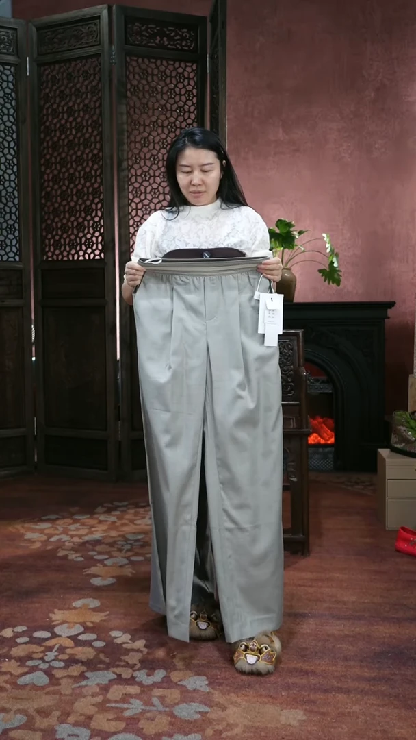 羊毛材质松紧腰带裤子有号码