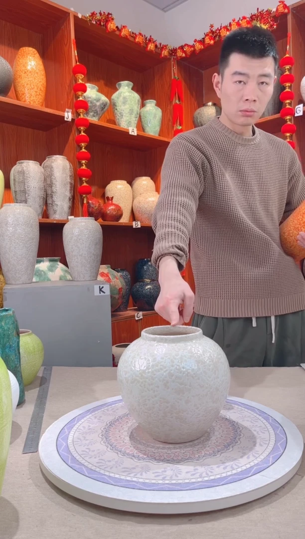 【闪购商品】瓶茶白 小号 陶瓷花瓶 无花